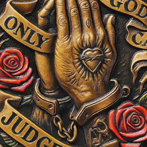 Handcuff Rose Prayer Religious Coin