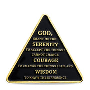 Personalized Triangle Glimmer Amber Dream Sobriety Coin