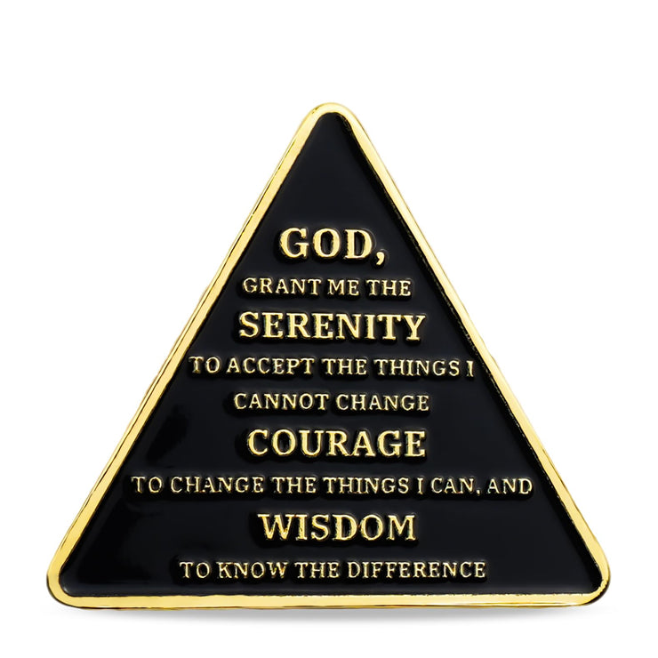 Personalized Triangle Glimmer Amber Dream Sobriety Coin
