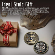 Daily Stoic Reminder Skull Challenge Memento Mori Coin