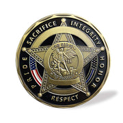 Saint Michael Police Prayer Challenge Coin Thank You for Your Service