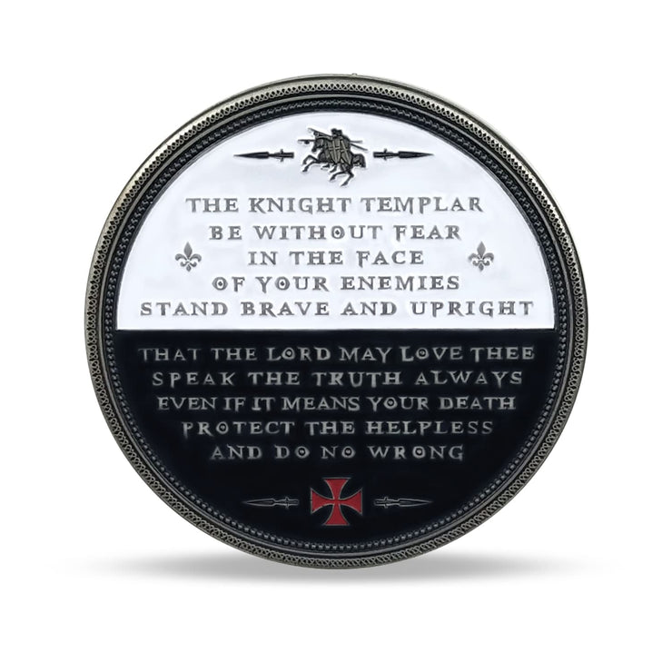 Knight Templar Call On Me Brother Religious Red Cross Challenge Coin