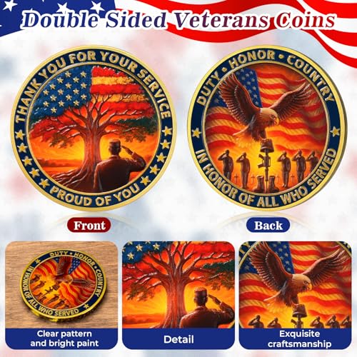 Thank You for Your Service Military Veterans Challenge Coins