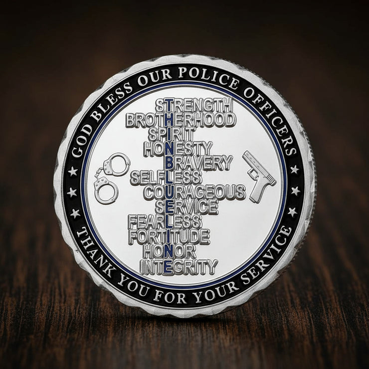 Thin Blue Line Police Officers Challenge Coin