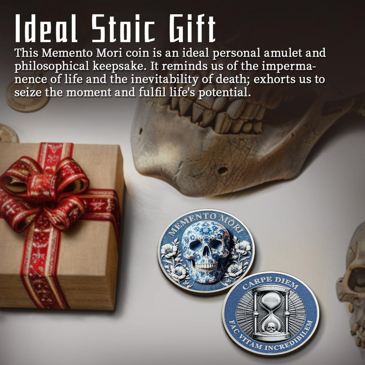 Daily Stoic Practice Inspirational Stoicism Memento Mori Coin