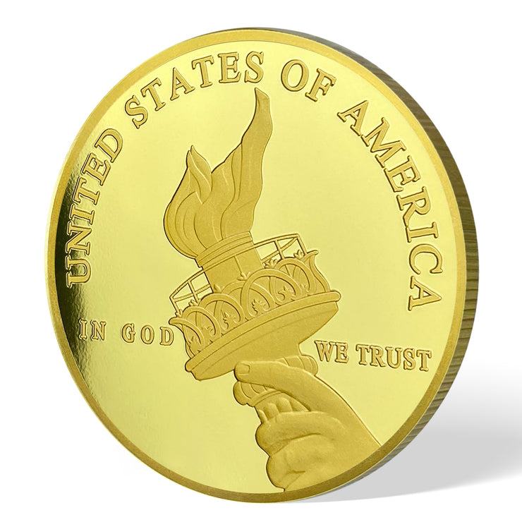 Trump 2024 Take America Back Challenge Coin 3D Gold Finish Collectible Gift Coin