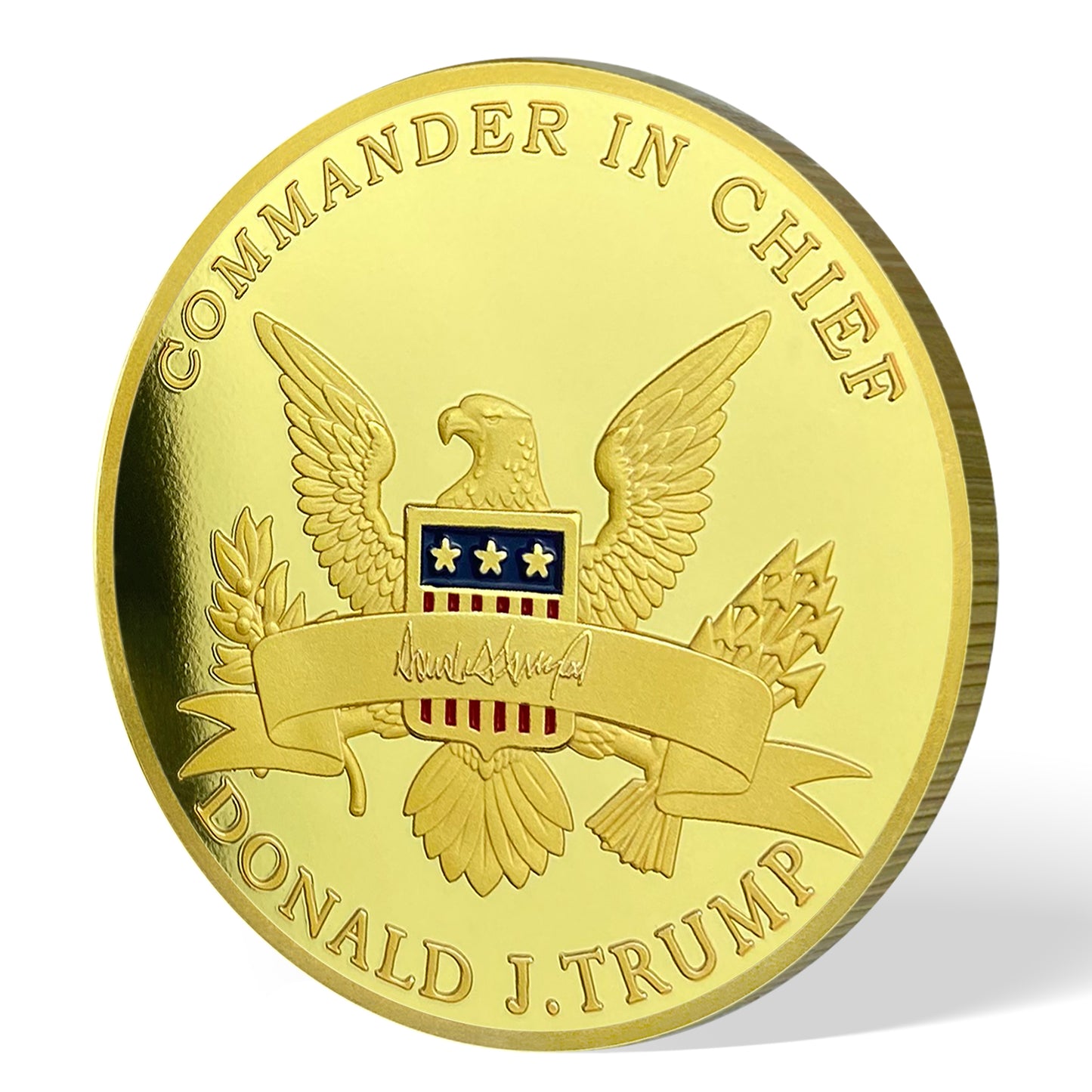 Trump 2024 Save America Again Challenge Coin 3D Gold Finish Collectible Gift Coin
