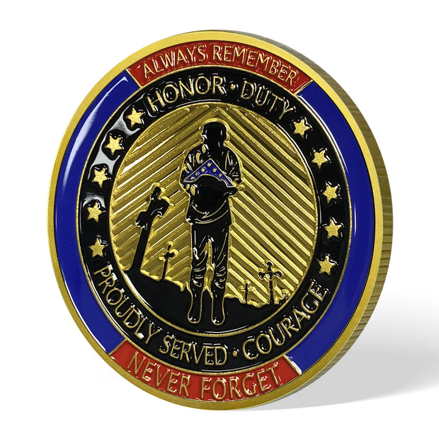 Never Forget Veterans Challenge Coin