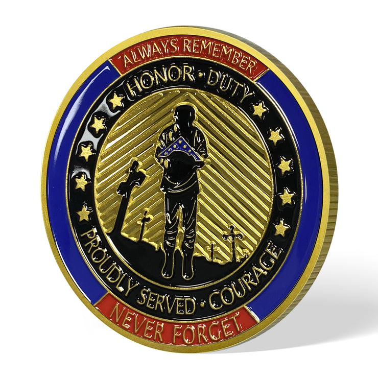 Never Forget Veterans Challenge Coin
