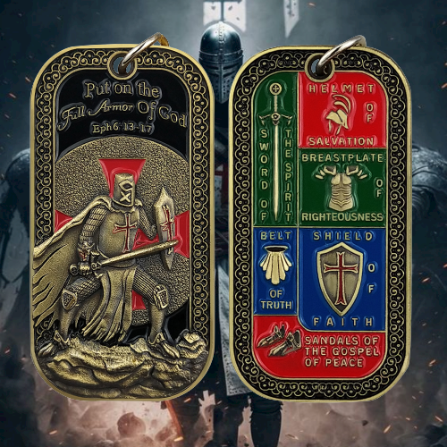 Knights Templar Armor Of God Challenge Coin Gifts for Christian🎁