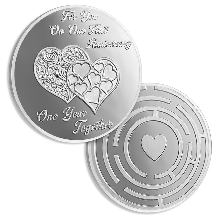 We Are Together 1st Wedding Anniversary Coin