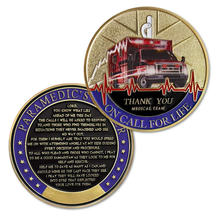 Paramedic's Prayer EMT EMS Challenge Coins