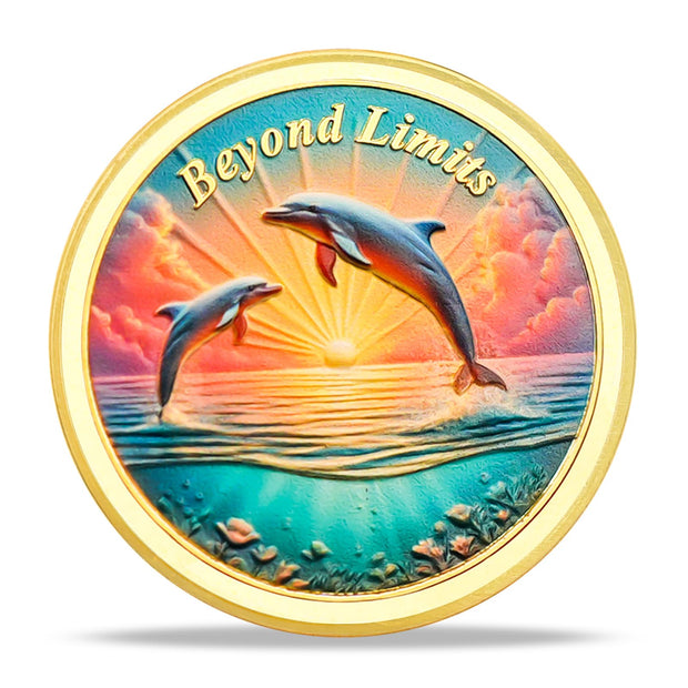 Beyond Limits Inspirational Dolphin Sobriety Coin