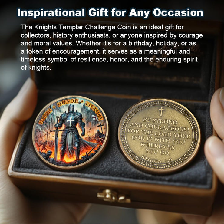 Faith, Honor, Victory Knights Templar Challenge Coin