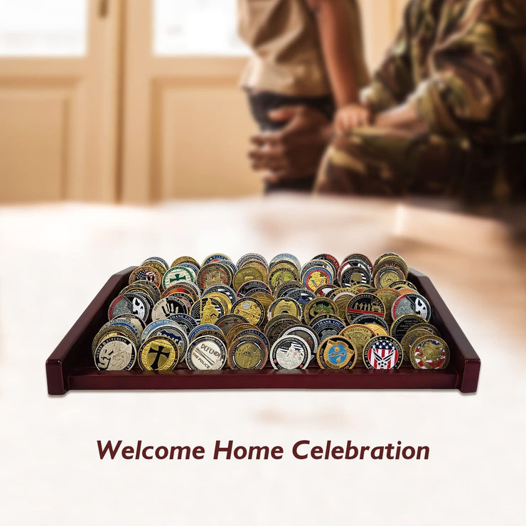 12 Rows Military Challenge Coin Holder Display Case Holds 90-100 Coins