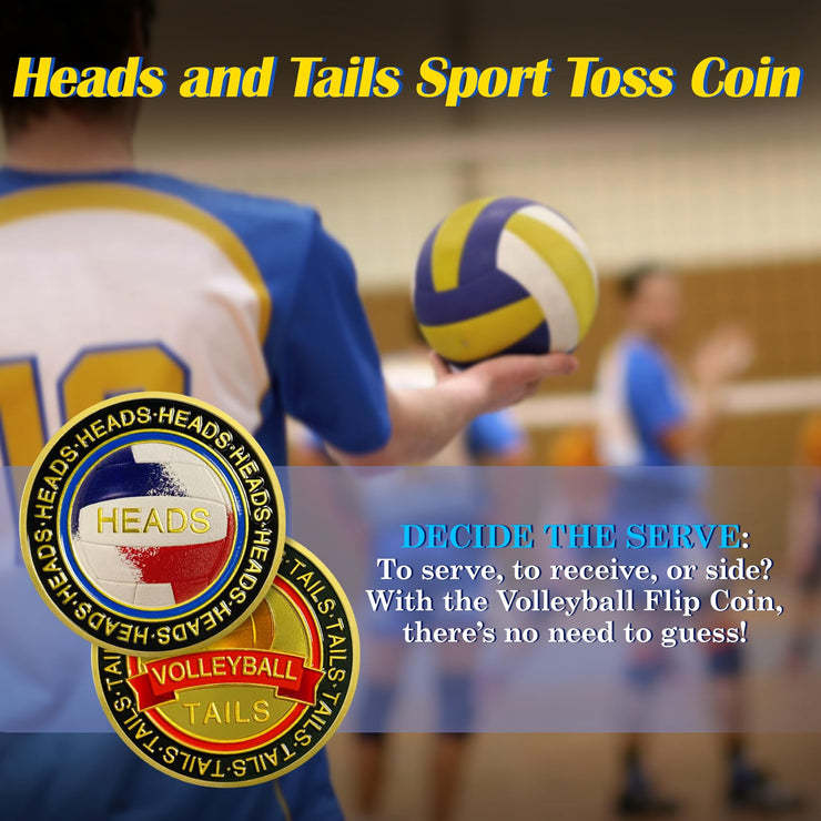 Heads and Tails Volleyball Flip Coin