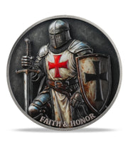 Knights Templar Challenge Coin with Red Cross