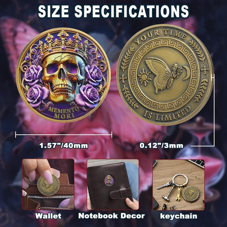 Your Time is Limited Inspirational Stoicism Memento Mori Coin