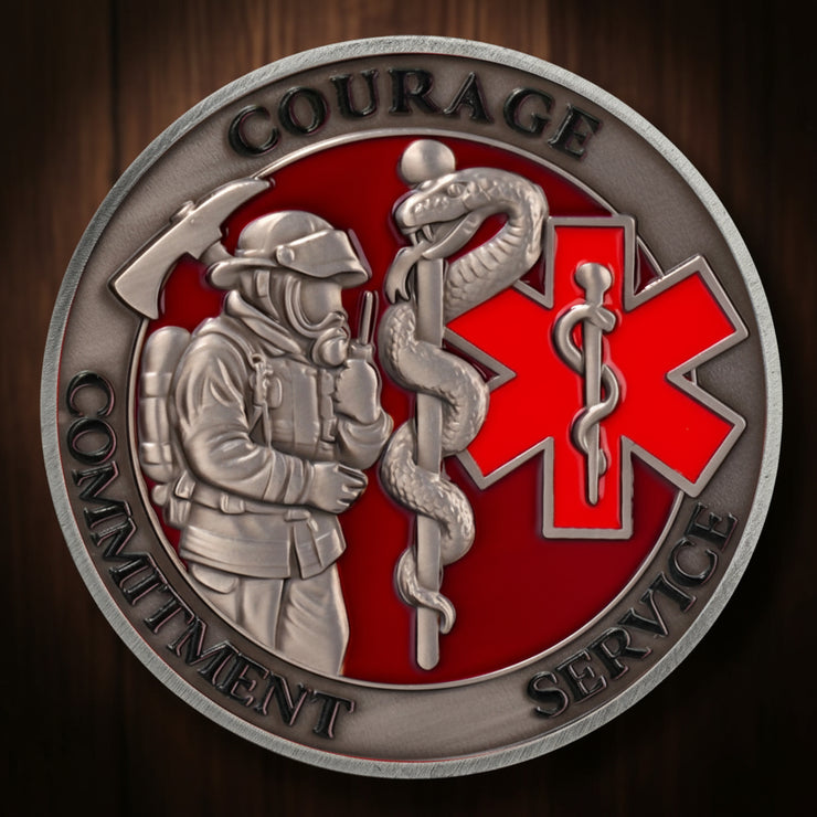 Firefighter Salute Challenge Coin