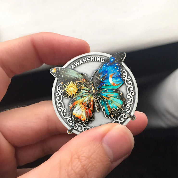 Original Darkness to Light Butterfly Sobriety Coin