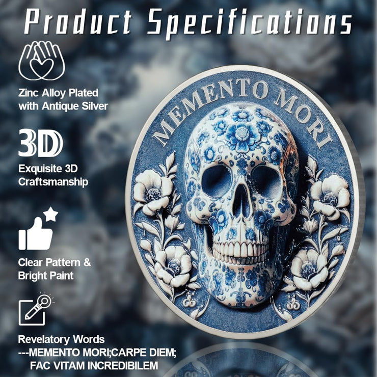 Daily Stoic Practice Inspirational Stoicism Memento Mori Coin