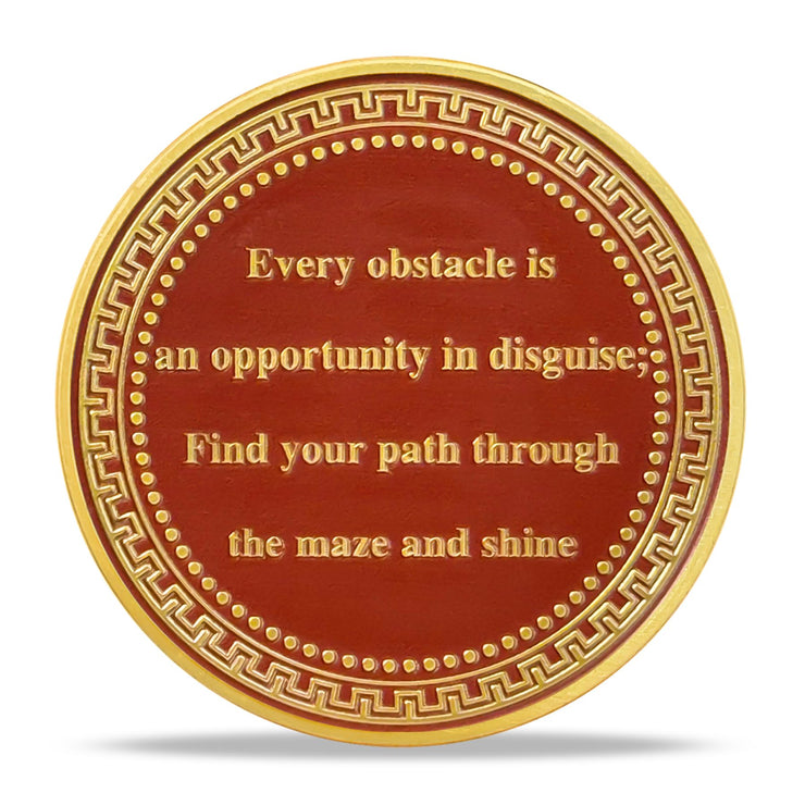 Encouragement to Find A Way in The Chaos of Life Labyrinth Light Motivational Challenge Coins