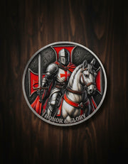 Knights Templar Challenge Coin with Red Cross