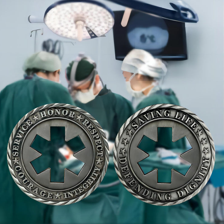 Emergency Medical Services Logo EMS Challenge Coin EMS