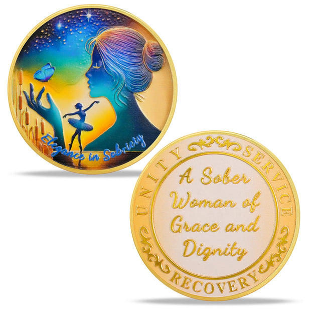Elegance in Sobriety Coin for Women