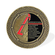 Spartan Warrior Ethos Military Challenge Coin