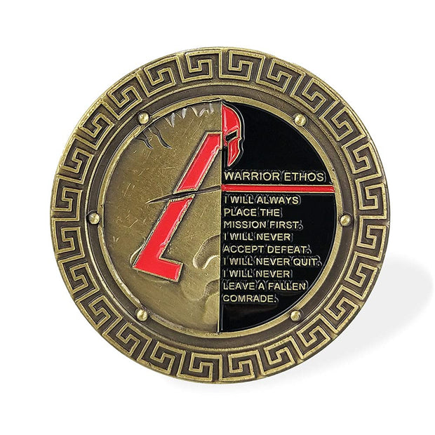 Spartan Warrior Ethos Military Challenge Coin