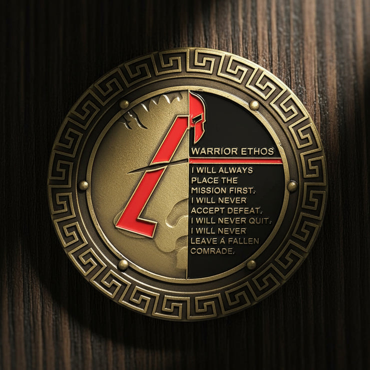 Spartan Warrior Ethos Military Challenge Coin