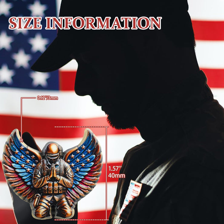 Guardian Wings Shaped Appreciation Veterans Challenge Coins