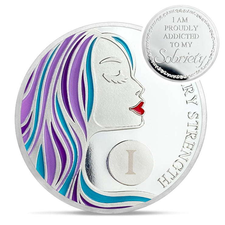 Courageous Lady AA Recovery Sobriety Coin