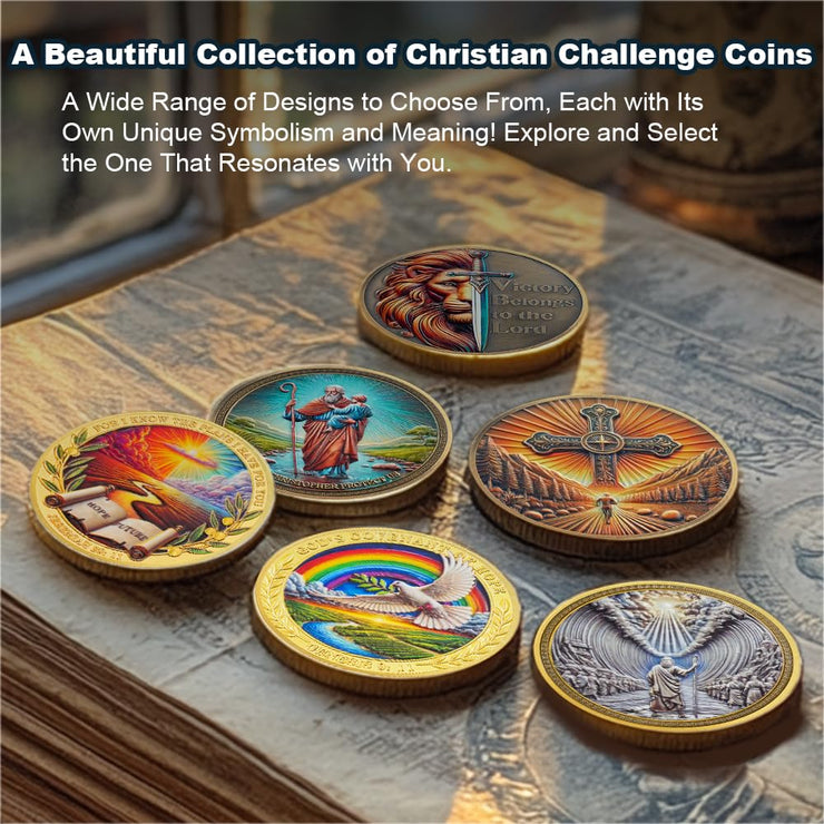 Saint Christopher Christian Challenge Coin with Prayer for Protection