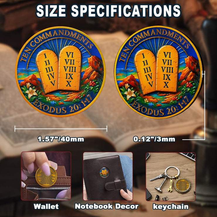 I Am The Lord Your God Ten Commandments Christian Challenge Coin