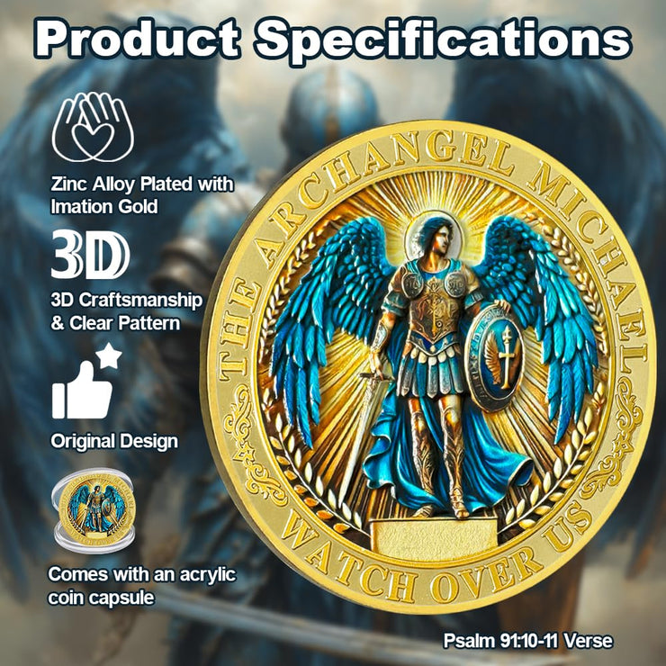 Archangel Michael Christian Challenge Coin