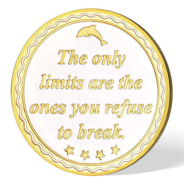 Beyond Limits Inspirational Dolphin Sobriety Coin