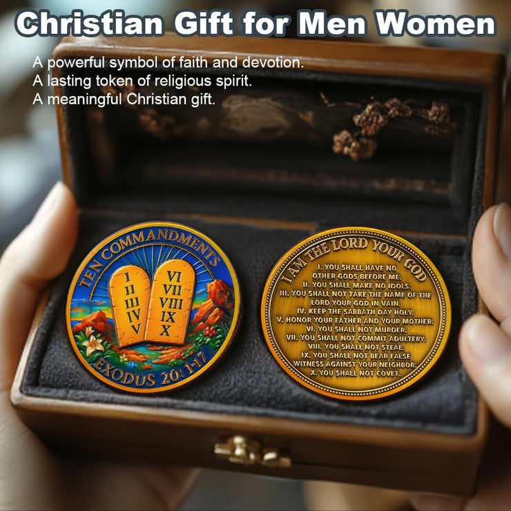I Am The Lord Your God Ten Commandments Christian Challenge Coin