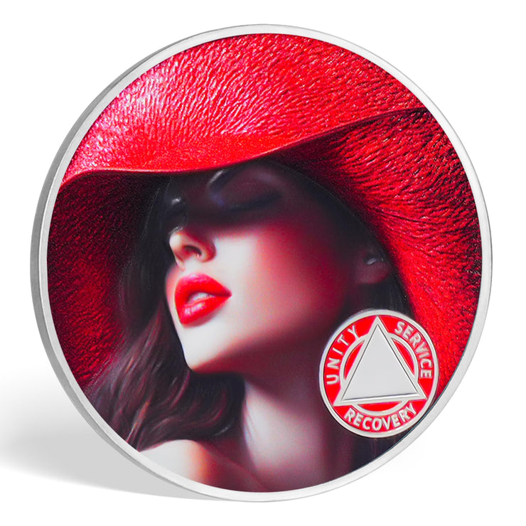 Red Hat Lady of Grace and Dignity Sobriety Coin