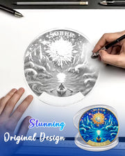 Sun and Snow Sobriety Coin