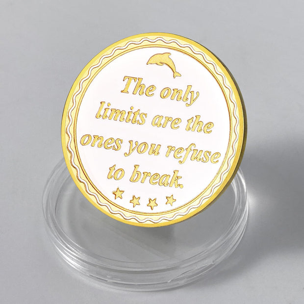 Beyond Limits Inspirational Dolphin Sobriety Coin