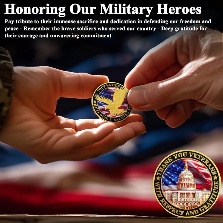Nation's Gratitude Thank You Veterans Commemorative Challenge Coin