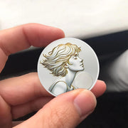 Short-Haired Woman Sobriety Coin
