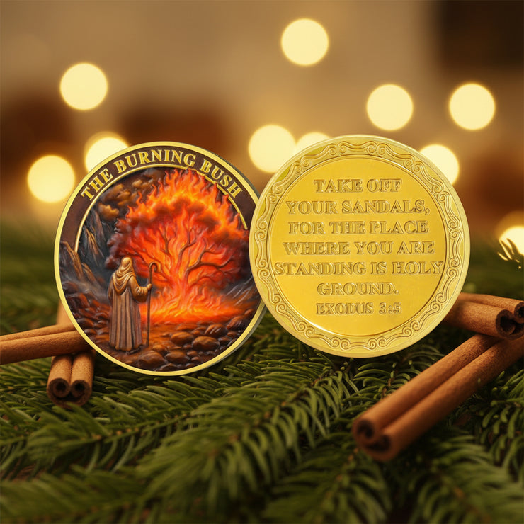 Moses Burning Bush Challenge Coin