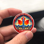 Canadian Parliament & Maple Leaf Challenge Coin