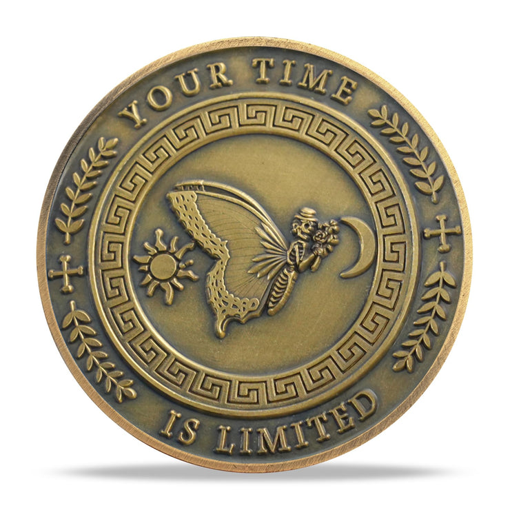 Your Time is Limited Inspirational Stoicism Memento Mori Coin