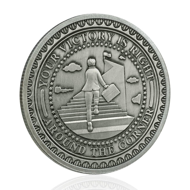 Inspirational Never Give Up Encouragement Challenge Coins