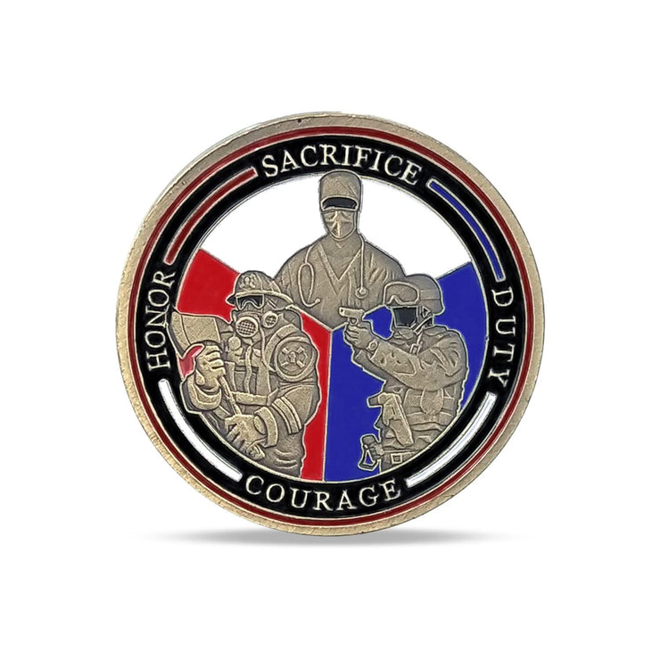 First Responders Challenge Coin Thank You Gifts Support Police Firefighter EMS Heroes