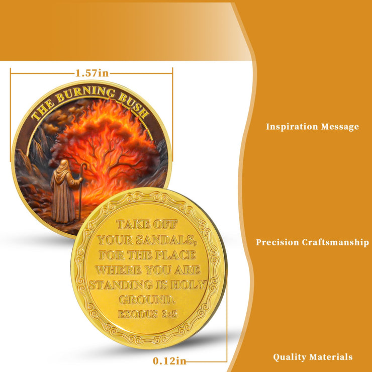 Moses Burning Bush Challenge Coin